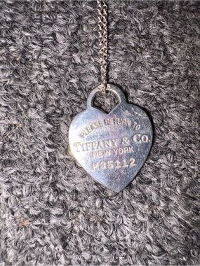 Please Return To Tiffany & Co. Sterling Silver 925 Heart Pendant necklace